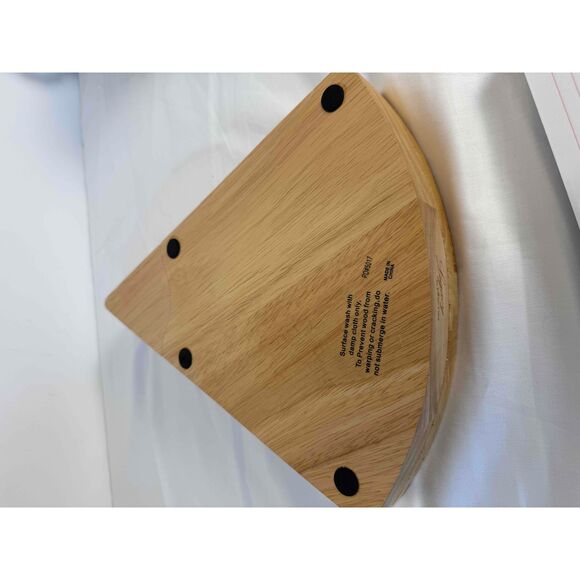 Legacy by Picnic Time Bamboo Cheese Shaped Cutting Board Fork Knife Set - Picture 2 of 7